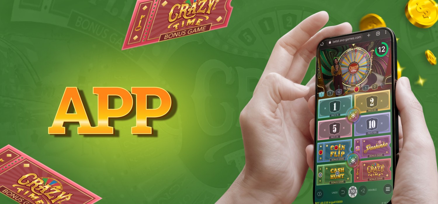 App mobile per giocare a Crazy Time su Begamestar