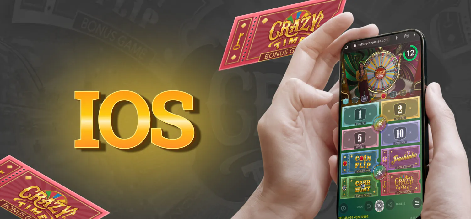 Betvisa iOS app for Crazy Time
