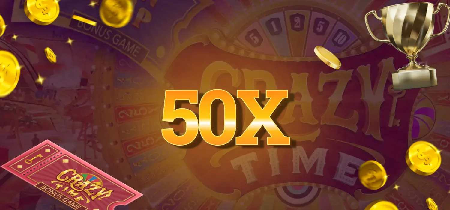 moltiplicatore 50x crazy time