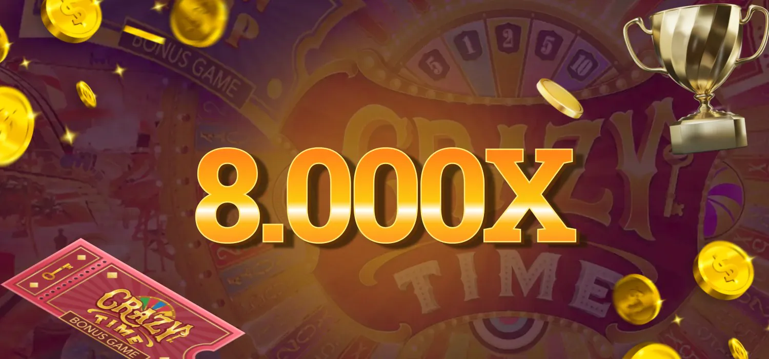 moltiplicatore 8000x crazy time