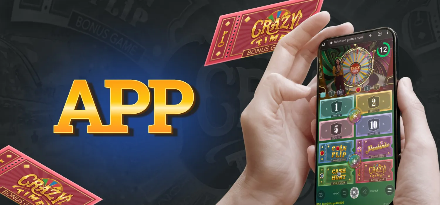 OKBet app for Crazy Time